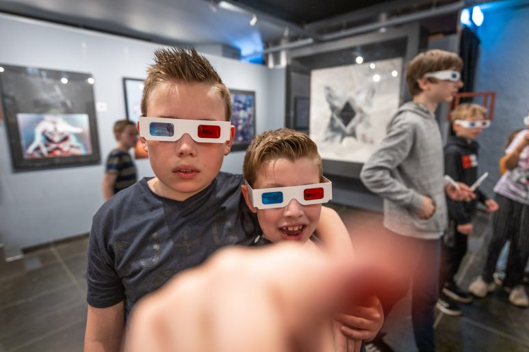 3d brillen in het museum van Mind Mystery.